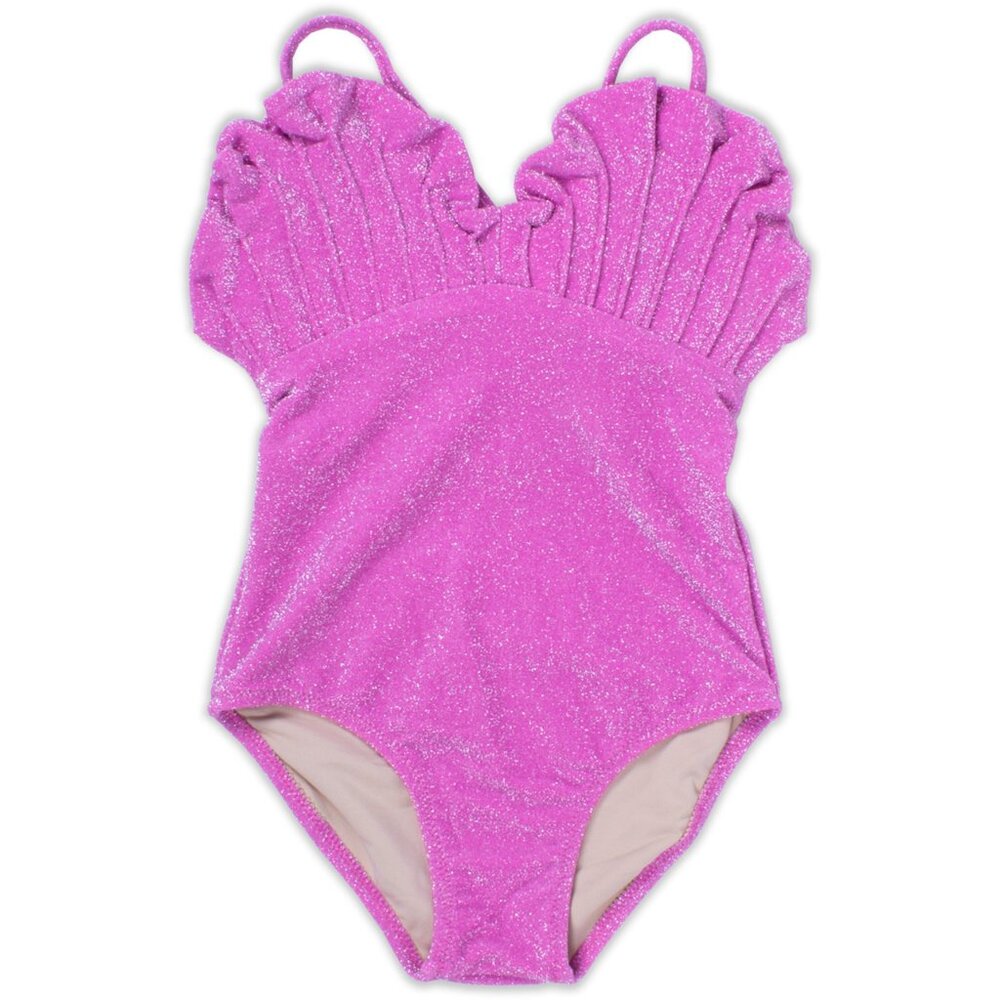 Shade Critters Shell Mermaid Shimmer Pink One Piece Swimsuit 6y